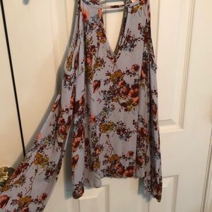 Off the shoulder floral blouse